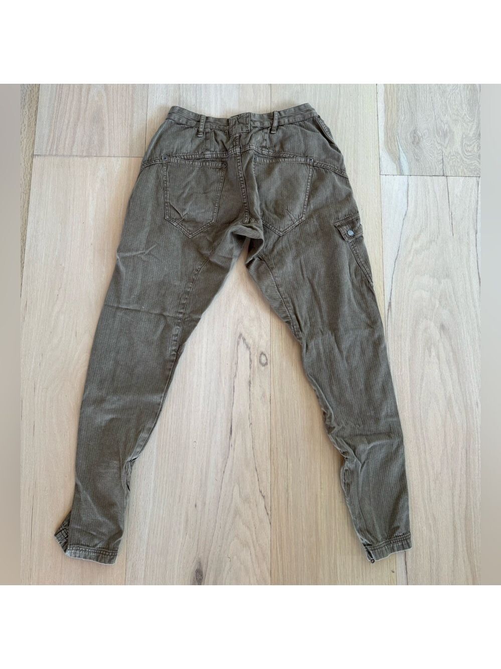 Free People Rule Breaker Slim Pants Size 6 Olive NWOT - Picture 3 of 9